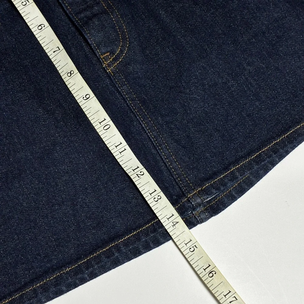 Abercrombie & Fitch Mid Rise Denim Jean Mini Skirt Coquette Clean Girl Size 25/0